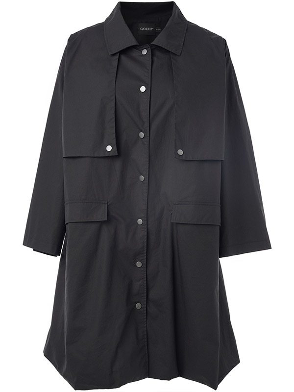 GFREYA - Plus Size Jas fra Gozzip Black