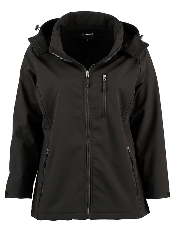 SHORT SOFT SHELL - Plus Size Jas fra Studio