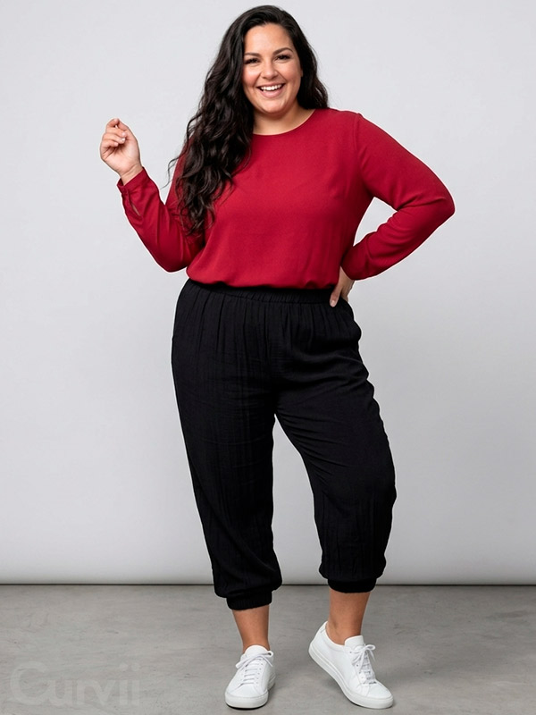 SBROOKE - Plus Size Broek fra Studio