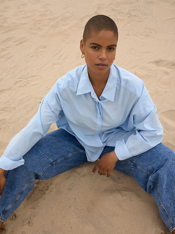 WA-MARY - Plus Size Overhemd fra Wasabi Concept