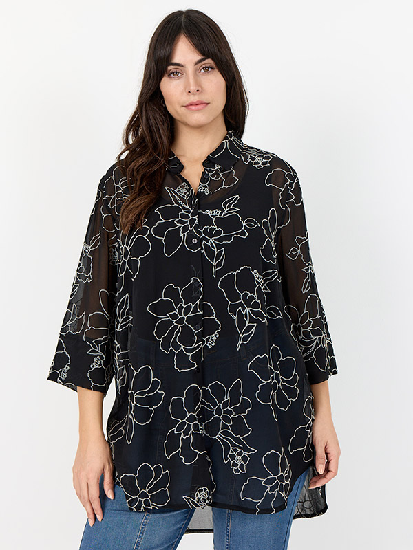 WA-SAHIFA - Plus Size Overhemd fra Wasabi Concept