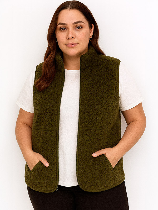 WA-NETTIE - Plus Size Vest fra Wasabi Concept