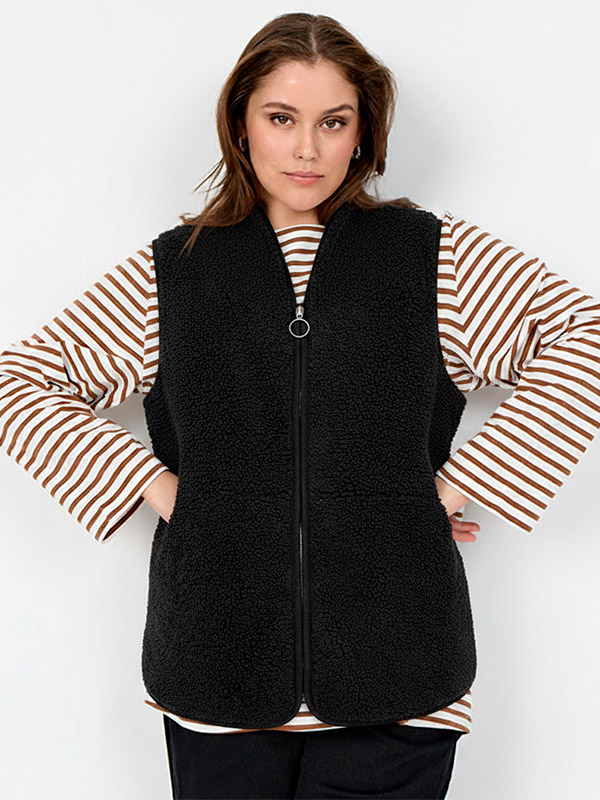 WA-NETTIE - Plus Size Vest fra Wasabi Concept