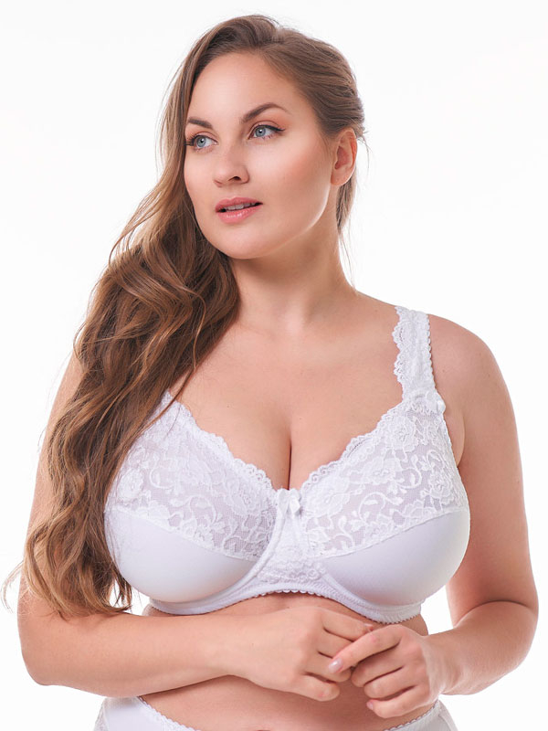 BEATE PLAIN - Plus Size Bh met beugel fra Plaisir