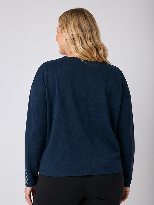 RESET LONG SLEEVE TEE - Plus Size Trainingsblouse fra Girlfriend Collective
