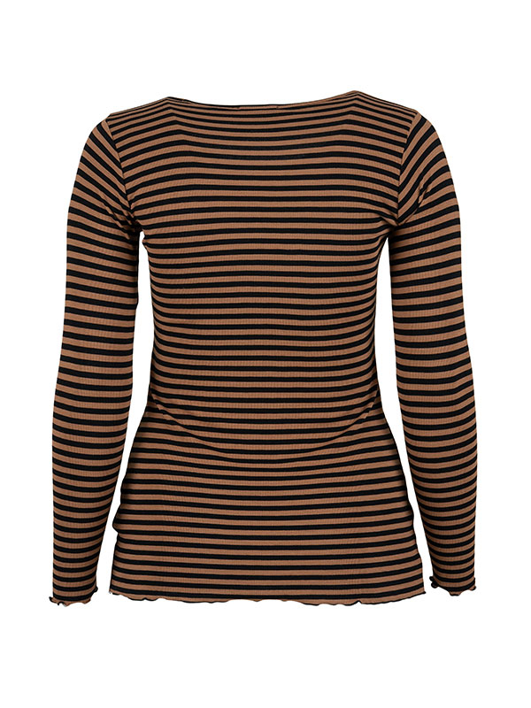 RIB TOP - Plus Size Blouse fra Sandgaard