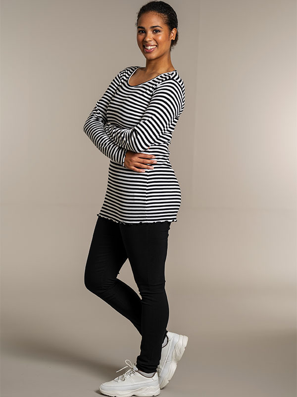 RIB TOP - Plus Size Blouse fra Sandgaard