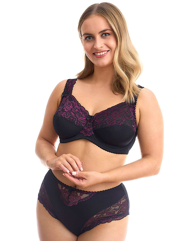 BEATE MERLOT MIDI - Plus Size Slip fra Plaisir
