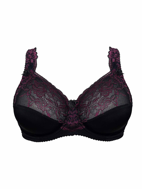 BEATE PLAIN - Plus Size Bh met beugel fra Plaisir