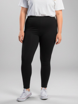 Fiona Sorte leggings i bomuld