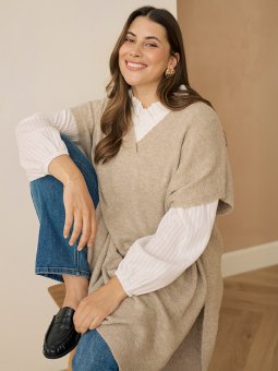 KCANNETT - Plus Size Poncho vanaf Kaffe Curve