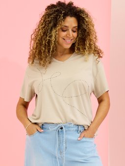 ZH-HELEN - Plus Size T-shirt vanaf Zhenzi
