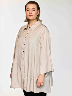 GRUNA - Plus Size Overhemd vanaf Gozzip Black