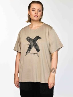 GTINE - Plus Size T-shirt vanaf Gozzip Black