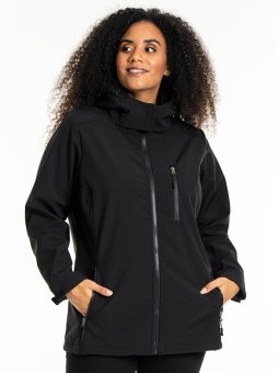 SHORT SOFT SHELL - Plus Size Jas vanaf Studio