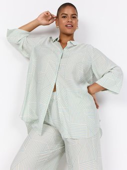 WA-SEMINA - Plus Size Overhemd vanaf Wasabi Concept