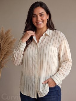 WA-HELEN - Plus Size Overhemd vanaf Wasabi Concept